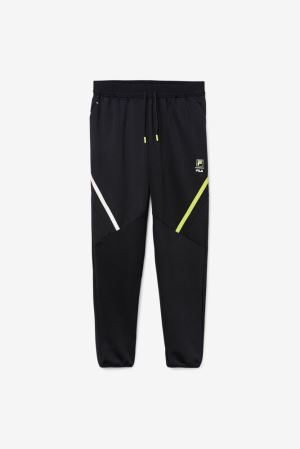 FILA Carty Tech Pants Black / White / Light Green,Mens Clothing | CA.IMJXRF401